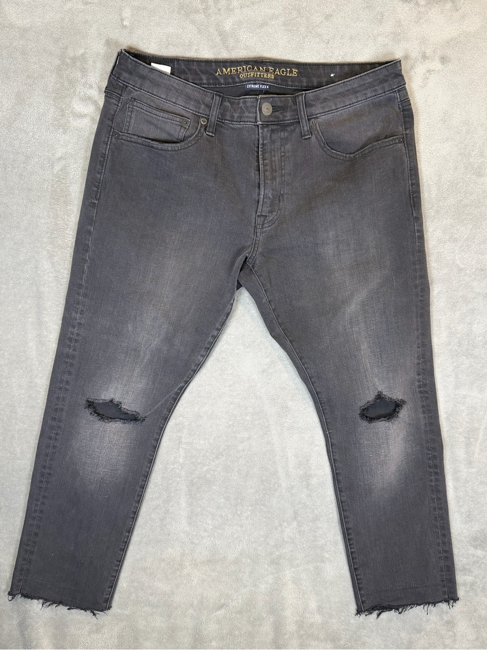 American Eagle Outfitters Men's Skinny Jeans in Faded Black size 34x30